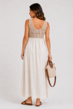 Vestido Boho Crochet Blanco perla - Imagen 2