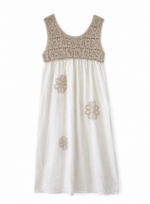 Vestido Boho Crochet Blanco perla - Imagen 3