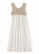 Vestido Boho Crochet Blanco perla - Imagen 4