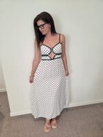 Vestido Largo Lunares Chic Blanco - Imagen 3