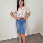 Camiseta Teckel Rose con hombreras – Talla única 36 a 42