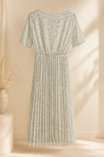 Vestido Crema Plisado – Talla única 36 a 40 - Imagen 4