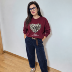 Sudadera Lovely Heart Animal Print